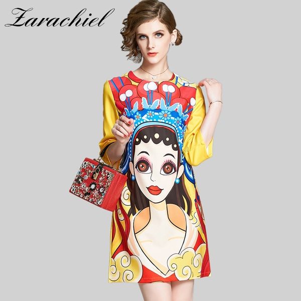 summer cartoon girl printed women o-neck color collision fashion yellow three quarter sleeve chic dresses 210416, Black;gray
summer cartoon girl printed women o-neck color collision fashion yellow three quarter sleeve chic dresses 210416, Black;gray