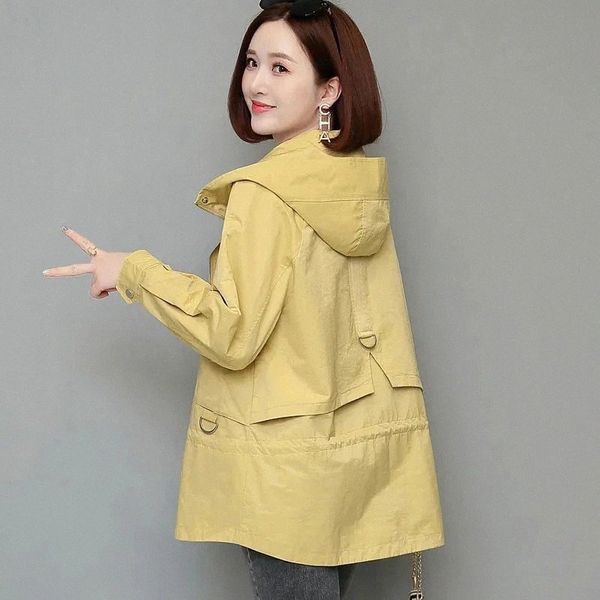 female windbreaker new spring autumn outerwear loose hooded mid long with lining trench coat women casual plus size u1eo, Black
female windbreaker new spring autumn outerwear loose hooded mid long with lining trench coat women casual plus size u1eo, Black