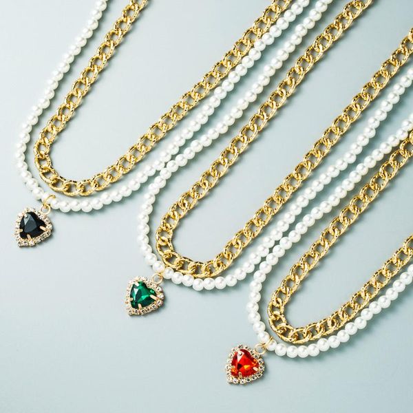 chains necklace women multi-layer pearls beads letter pendant for trendy heart crystal chain choker party jewelry, Silver
chains necklace women multi-layer pearls beads letter pendant for trendy heart crystal chain choker party jewelry, Silver