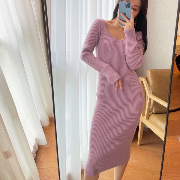 8859 stick needle dress ins wind blogger drip collar jin current collarbone slim fitting sweater long sleeve dress, Black;gray
8859 stick needle dress ins wind blogger drip collar jin current collarbone slim fitting sweater long sleeve dress, Black;gray