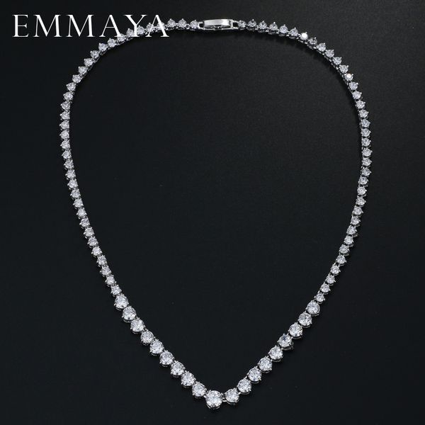 emmaya aaa zircons stunning round cz crystal necklaces and luxury bridal party jewelry for wedding, Silver
emmaya aaa zircons stunning round cz crystal necklaces and luxury bridal party jewelry for wedding, Silver