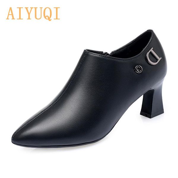 dress shoes aiyuqi women high heels 2021 spring genuine leather office pointed fashion single, Black
dress shoes aiyuqi women high heels 2021 spring genuine leather office pointed fashion single, Black