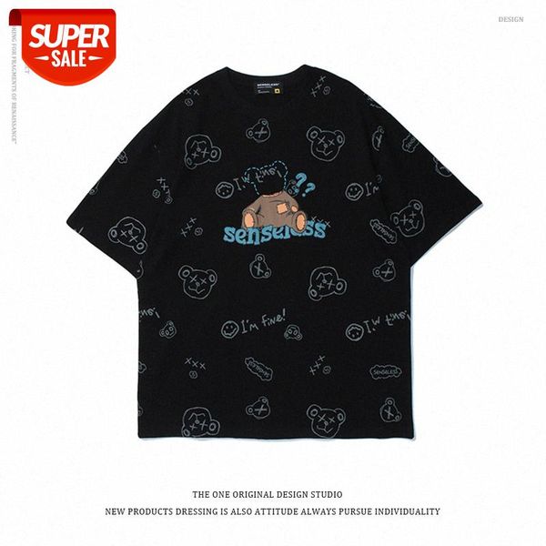 hong kong style fun bear full print short-sleeved t-shirt male street loose couple lazy five-point sleeve #bm64, White;black
hong kong style fun bear full print short-sleeved t-shirt male street loose couple lazy five-point sleeve #bm64, White;black