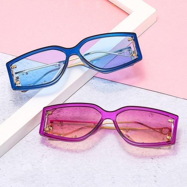 vintage rivet punk sunglasses women fashion brand designer color square sun glasses female show shades oculos feminino, White;black
vintage rivet punk sunglasses women fashion brand designer color square sun glasses female show shades oculos feminino, White;black