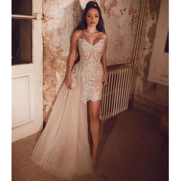champagne prom dresses detachable skirt sweetheart neckline sheath lace evening dresses vestidos de fiesta sexy, Black
champagne prom dresses detachable skirt sweetheart neckline sheath lace evening dresses vestidos de fiesta sexy, Black