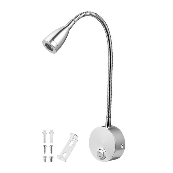 wall lamp moech ac 85-265v 3w 360-degree flexible arm led light reading bedside with switch (warm white)
wall lamp moech ac 85-265v 3w 360-degree flexible arm led light reading bedside with switch (warm white)