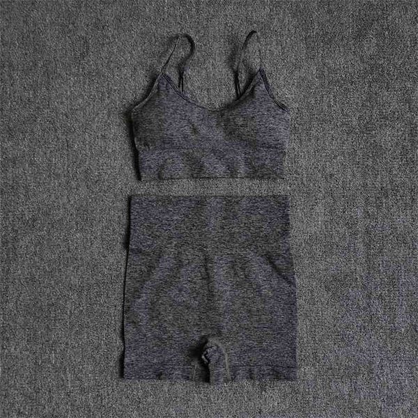 6 colors sports suit seamless yoga set female workout clothes medium support bra+high waist gym shorts women sportwear 210802, Gray
6 colors sports suit seamless yoga set female workout clothes medium support bra+high waist gym shorts women sportwear 210802, Gray