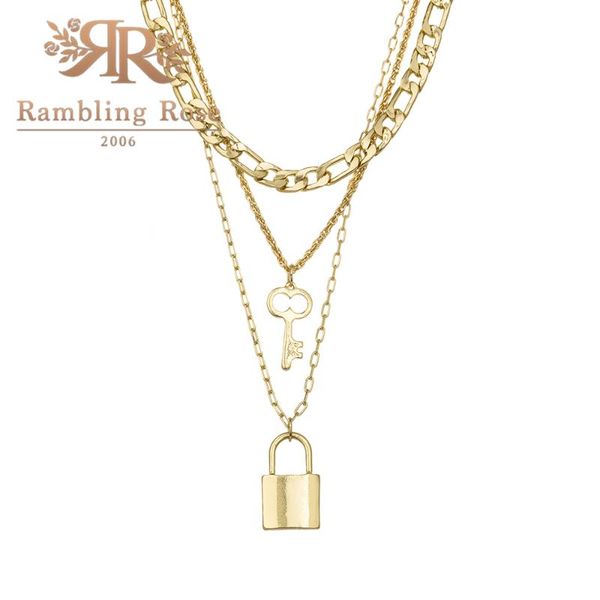 pendant necklaces gold metal necklace for women key lock luxury vintage charm chain fashion jewelry, Silver
pendant necklaces gold metal necklace for women key lock luxury vintage charm chain fashion jewelry, Silver