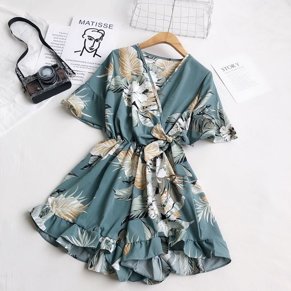 summer spring vintage v-neck floral printed flare sleeve ruffles women female a-line high waist loose playsuits 210513, Black;white
summer spring vintage v-neck floral printed flare sleeve ruffles women female a-line high waist loose playsuits 210513, Black;white