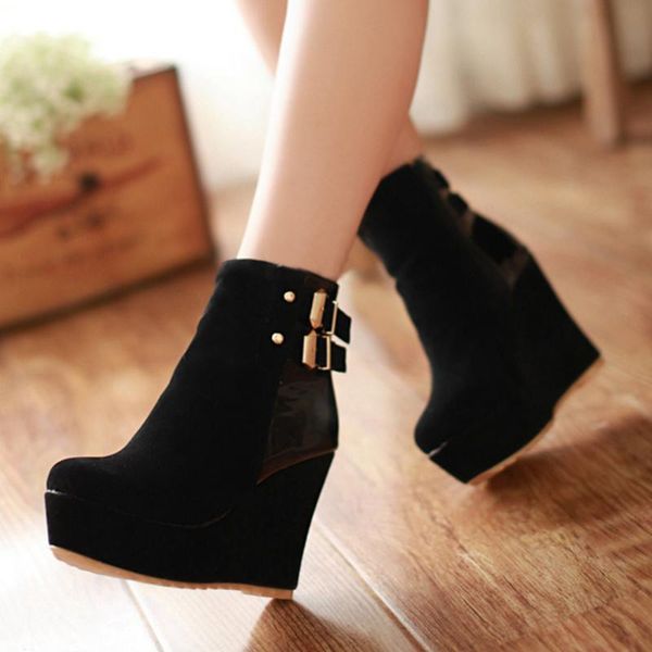 boots brand classic big size 43 wedges high heels platform elegant office ladies ankle fashion winter shoes women, Black
boots brand classic big size 43 wedges high heels platform elegant office ladies ankle fashion winter shoes women, Black