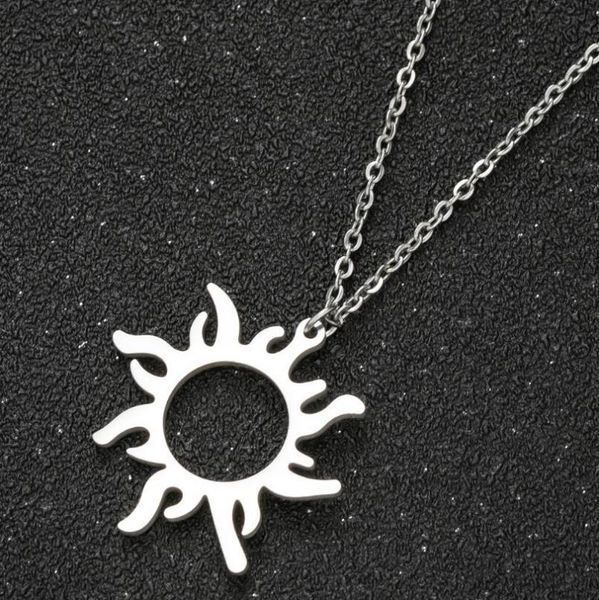 pendant necklaces wangaiyao simple wild sunflower necklace female 2021 summer geometric stainless steel clavicle chain, Silver
pendant necklaces wangaiyao simple wild sunflower necklace female 2021 summer geometric stainless steel clavicle chain, Silver