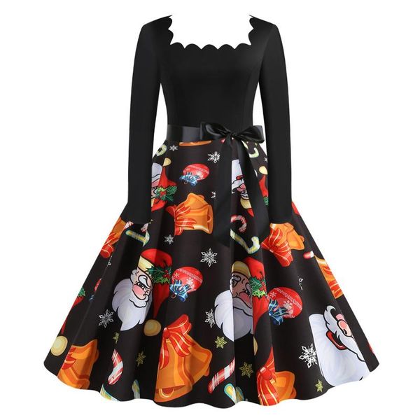 casual dresses christmas black big swing print dress women elegant long sleeve xmas year party evening prom rockabilly vestidos, Black;gray
casual dresses christmas black big swing print dress women elegant long sleeve xmas year party evening prom rockabilly vestidos, Black;gray