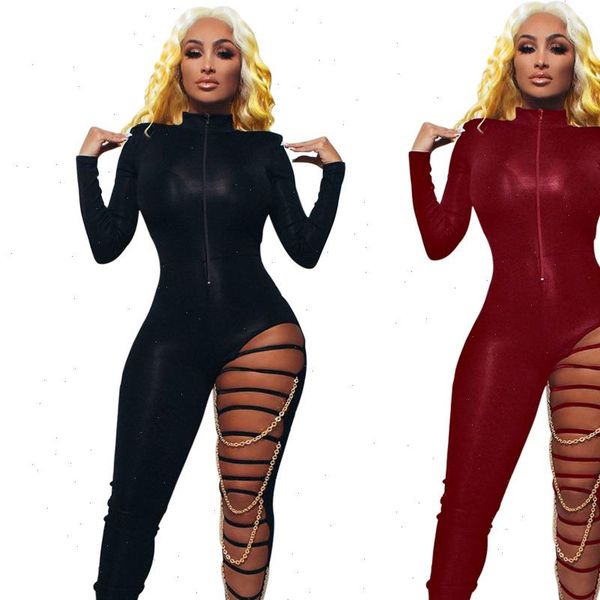 fashion women zipper jumpsuits hole chain jumpsuit deep v neck long sleeve black bodycon romper night club party, Black;white
fashion women zipper jumpsuits hole chain jumpsuit deep v neck long sleeve black bodycon romper night club party, Black;white