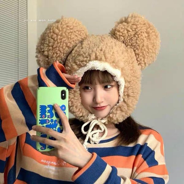 beanie/skull caps fashion solid color beanie girl winter cute bear ear warm hat windproof student female wool, Blue;gray
beanie/skull caps fashion solid color beanie girl winter cute bear ear warm hat windproof student female wool, Blue;gray