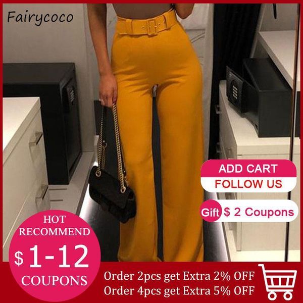 casual wide leg high waist womens pants spring yellow black red fashion trousers office ladies workwear, Black;white
casual wide leg high waist womens pants spring yellow black red fashion trousers office ladies workwear, Black;white