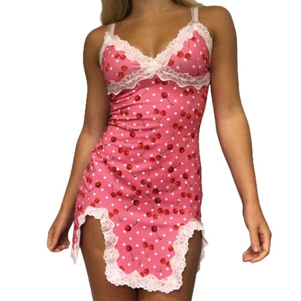 women\u2021s suspender short dress fashion cherry printing lace trim v-neck split tight club wear summer 2021 casual dresses, Black;gray
women\u2021s suspender short dress fashion cherry printing lace trim v-neck split tight club wear summer 2021 casual dresses, Black;gray