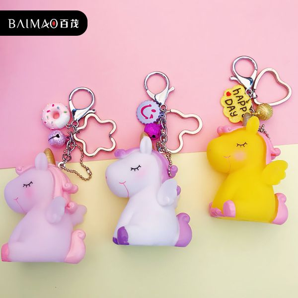 key chain ins girl's dream unicorn car creative diy doughnut accessories women's bag pendant, Silver
key chain ins girl's dream unicorn car creative diy doughnut accessories women's bag pendant, Silver