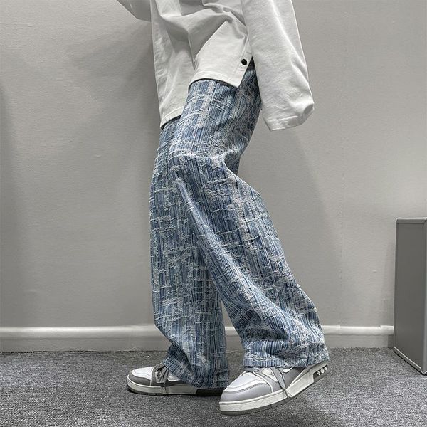 men's jeans streetwear casual pants spring autumn vintage male denim trousers straight fashion women, Blue
men's jeans streetwear casual pants spring autumn vintage male denim trousers straight fashion women, Blue