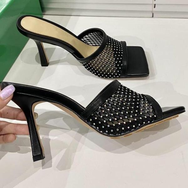 arrival 2021 spring and summer high heel pumps genuine leather crtsyal fashion slip on hollow out mesh women sandals dress shoes, Black
arrival 2021 spring and summer high heel pumps genuine leather crtsyal fashion slip on hollow out mesh women sandals dress shoes, Black