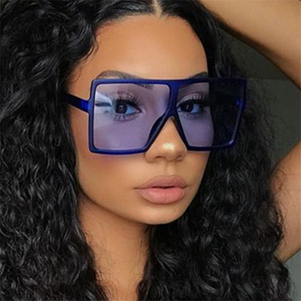 sunglasses queena 2021 oversized square women trendy flat red blue clear lens vintage gradient shades uv400, White;black
sunglasses queena 2021 oversized square women trendy flat red blue clear lens vintage gradient shades uv400, White;black