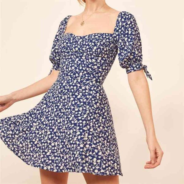 women casual mini summer dress flower print bow decoration slim vestidos 210430, Black;gray
women casual mini summer dress flower print bow decoration slim vestidos 210430, Black;gray