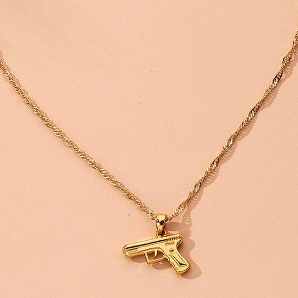 pendant necklaces creative hip hop pistol shaped necklace fashion gold gun clavicle chain for men women punk party nightclub accessories, Silver
pendant necklaces creative hip hop pistol shaped necklace fashion gold gun clavicle chain for men women punk party nightclub accessories, Silver