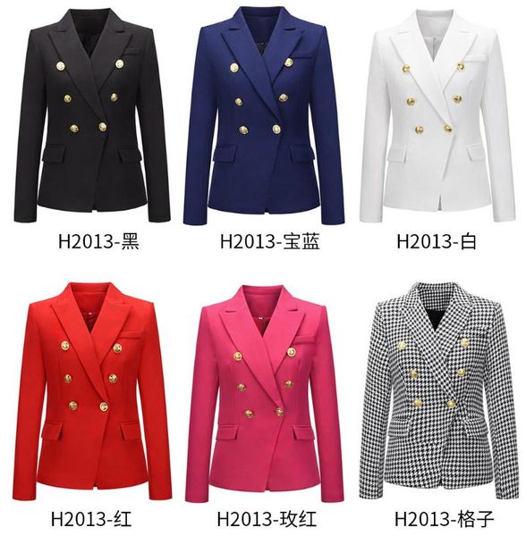 women's suits & blazers fashion 2021 designer blazer jacket women's classic short double breasted metal buttons houndstooth outer, White;black
women's suits & blazers fashion 2021 designer blazer jacket women's classic short double breasted metal buttons houndstooth outer, White;black