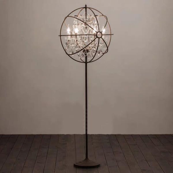retro luxury personality iron floor lamp e14 led 6 lights globe k9 crystal light for el lobby living room dining lamps
retro luxury personality iron floor lamp e14 led 6 lights globe k9 crystal light for el lobby living room dining lamps