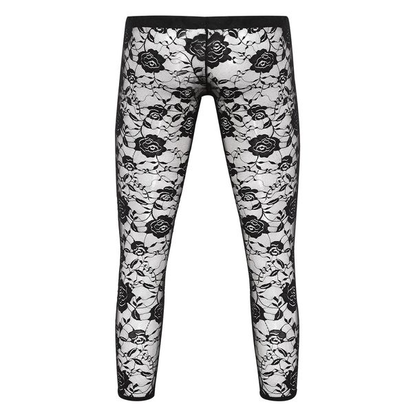 mens low rise bulge pouch tight trousers transparent lace floral leggings sissy erotic sheer pants fetish gay nightwear, Black;white
mens low rise bulge pouch tight trousers transparent lace floral leggings sissy erotic sheer pants fetish gay nightwear, Black;white