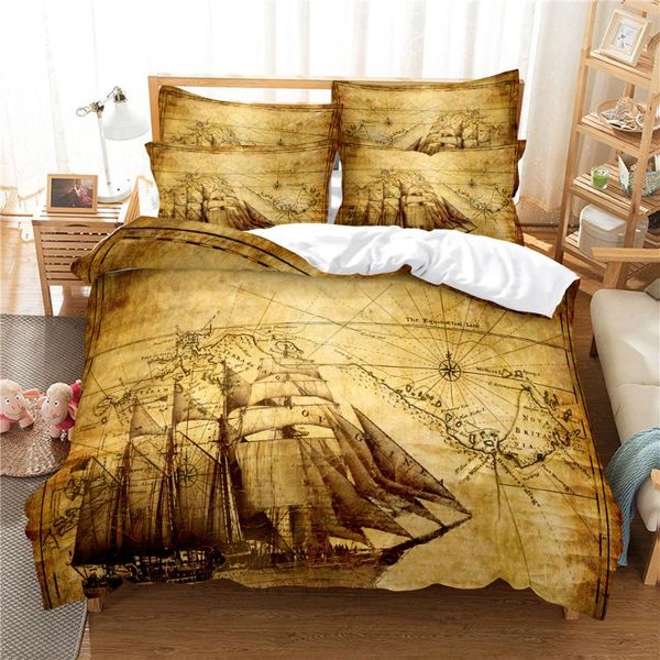 bedding sets steamship 3d set duvet cover bed cotton bedroom
