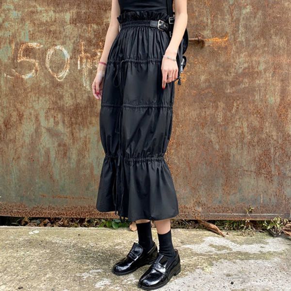 skirts black gothic midi skirt women summer harajuku style vintage drawstring ruched belted design high waist
skirts black gothic midi skirt women summer harajuku style vintage drawstring ruched belted design high waist