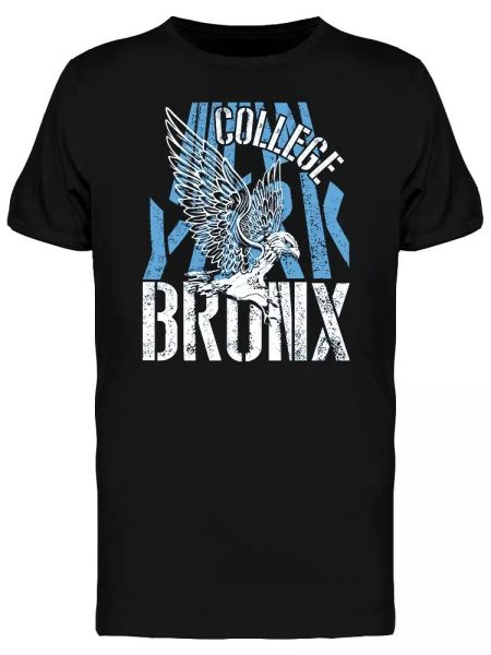 Bronx Eagle College Men's Tee -Image by Shutterstock, White;black 
Bronx Eagle College Men's Tee -Image by Shutterstock, White;black