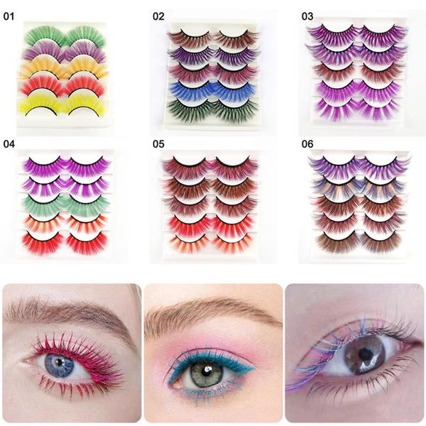 false eyelashes 5 pairs of halloween party cosplay 3d mixed color artificial mink stage makeup soft
false eyelashes 5 pairs of halloween party cosplay 3d mixed color artificial mink stage makeup soft
