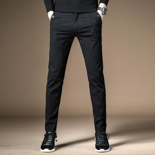 men's pants casual fitness cotton blends long trousers plus size 2021 winter elastic dark grey young leisure slacks, Black
men's pants casual fitness cotton blends long trousers plus size 2021 winter elastic dark grey young leisure slacks, Black