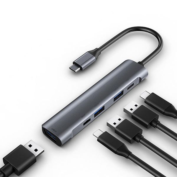 hubs 5 port ubs-c type-c hub splitter usb 3.0 2.0 60w pd fast charge data transmission cable for pc gamepad
hubs 5 port ubs-c type-c hub splitter usb 3.0 2.0 60w pd fast charge data transmission cable for pc gamepad