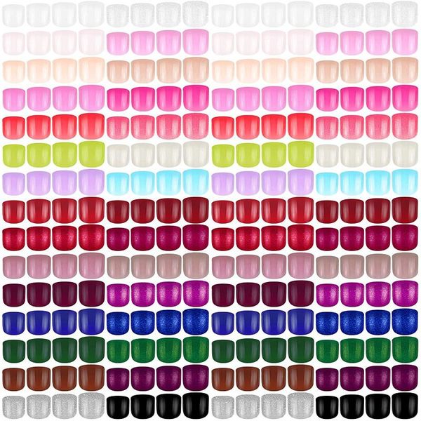 false nails 1440 pieces of 60 sets short square pressed nails, solid color, nail gloss, for art salon diy, 30 colors soft, Red;gold
false nails 1440 pieces of 60 sets short square pressed nails, solid color, nail gloss, for art salon diy, 30 colors soft, Red;gold