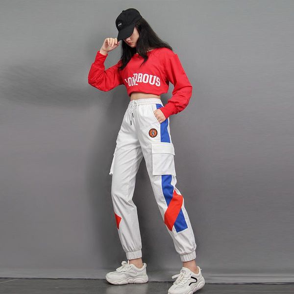women's pants & capris cargo women spring and autumn loose casual high waist slim sports straight streetwear, Black;white
women's pants & capris cargo women spring and autumn loose casual high waist slim sports straight streetwear, Black;white