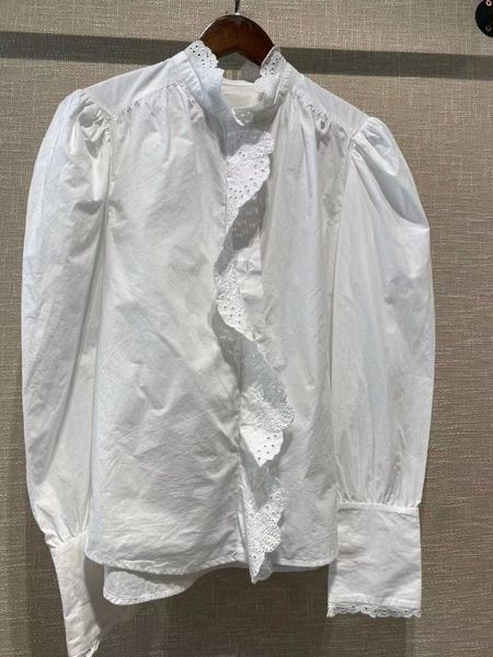 women's blouses & shirts ladies white cotton hollow out lace embroidery patchwork ruffled neck long sleeve blouse shirt top
women's blouses & shirts ladies white cotton hollow out lace embroidery patchwork ruffled neck long sleeve blouse shirt top
