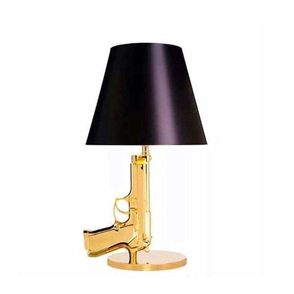 table lamps modern american pistol lamp bedroom bedside light simple living room gold art creative desk
