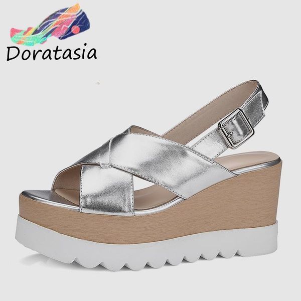 summer women thick platform sandals patent genuine leather girl fashion shoes woman wedges footwear, Black
summer women thick platform sandals patent genuine leather girl fashion shoes woman wedges footwear, Black