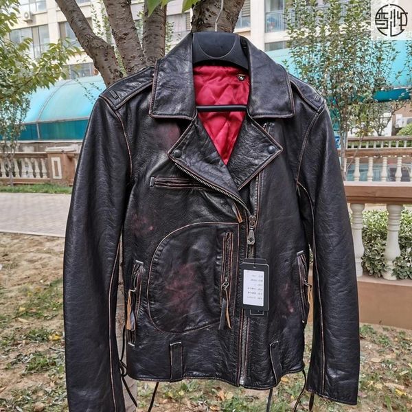men's leather & faux 2021 vintage brown men american style motorcycle jacket plus size 6xl genuine thick cowhide winter biker's co, Black
men's leather & faux 2021 vintage brown men american style motorcycle jacket plus size 6xl genuine thick cowhide winter biker's co, Black
