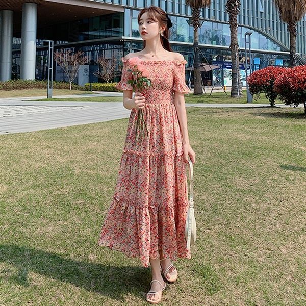summer slash neck dew shouder pink floral printted dress short-sleeved women casual long elasticity slim dresses 210514, Black;gray
summer slash neck dew shouder pink floral printted dress short-sleeved women casual long elasticity slim dresses 210514, Black;gray