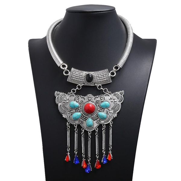 liuxsp 2021 fashion colorful necklace tassel statement women jewelry retro bohemia ethnic necklaces pendants chains, Silver
liuxsp 2021 fashion colorful necklace tassel statement women jewelry retro bohemia ethnic necklaces pendants chains, Silver