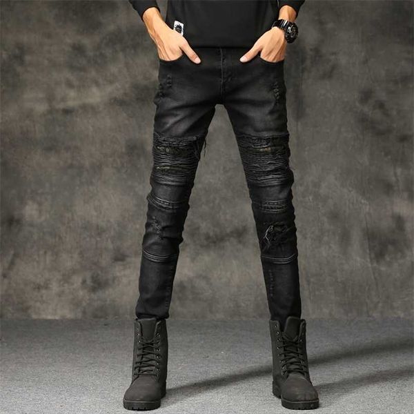 men's jeans ripped destroyed biker jeans hip hop stretchy denim pants slim fit male patches hole male high street trousers 211008, Blue
men's jeans ripped destroyed biker jeans hip hop stretchy denim pants slim fit male patches hole male high street trousers 211008, Blue