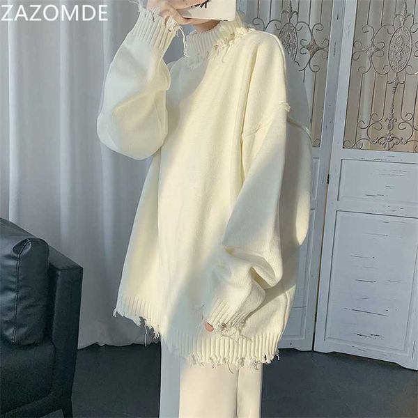 zazomde autumn winter men sweater solid color casual loose knitting turtleneck sweater tassel pullovers hip hop street male 211221, White;black
zazomde autumn winter men sweater solid color casual loose knitting turtleneck sweater tassel pullovers hip hop street male 211221, White;black