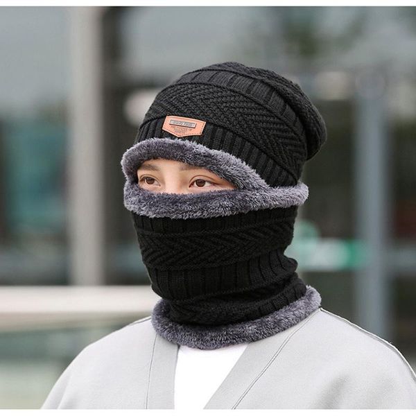 outdoor hunting hat winter warm riding fishing neck protection windproof hats, Black;white