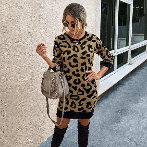 casual dresses sweater dress autumn winter elegant ladies long sleeve leopard knitted warm office trendy clothes for women 2021 fall1, Black;gray
casual dresses sweater dress autumn winter elegant ladies long sleeve leopard knitted warm office trendy clothes for women 2021 fall1, Black;gray