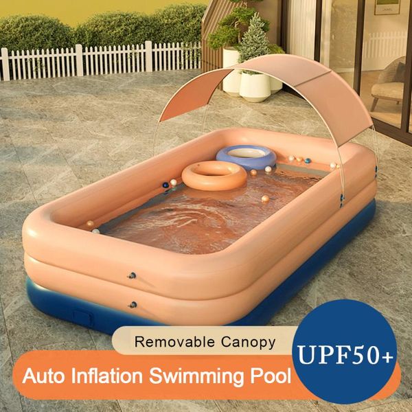 2.1/2.6/3.18m auto inflation swimming pool sun resistant inflatable float raft removable canopy for backyard water party floats & tubes
2.1/2.6/3.18m auto inflation swimming pool sun resistant inflatable float raft removable canopy for backyard water party floats & tubes