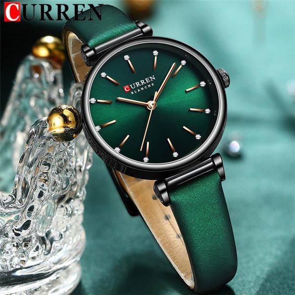 wristwatches curren women watch green female waterproof clock genuine leather bracelet fashion simple ladies wristwatch 908, Slivery;brown
wristwatches curren women watch green female waterproof clock genuine leather bracelet fashion simple ladies wristwatch 908, Slivery;brown
