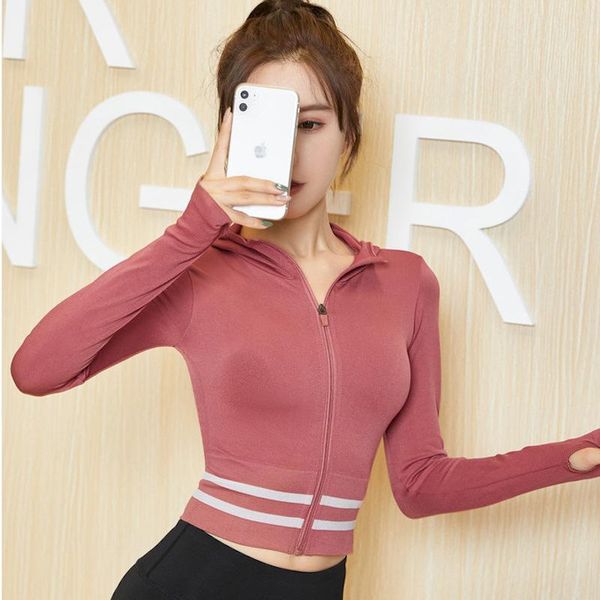 running jackets autumn sport jacket women thumb hole yoga crop zipper hoodie fitness clothing gym sportswear sweatshirt workout, Black;red
running jackets autumn sport jacket women thumb hole yoga crop zipper hoodie fitness clothing gym sportswear sweatshirt workout, Black;red